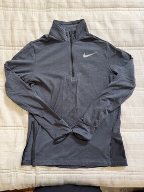Nike Dark Gray Quarter-Zip Performance Top